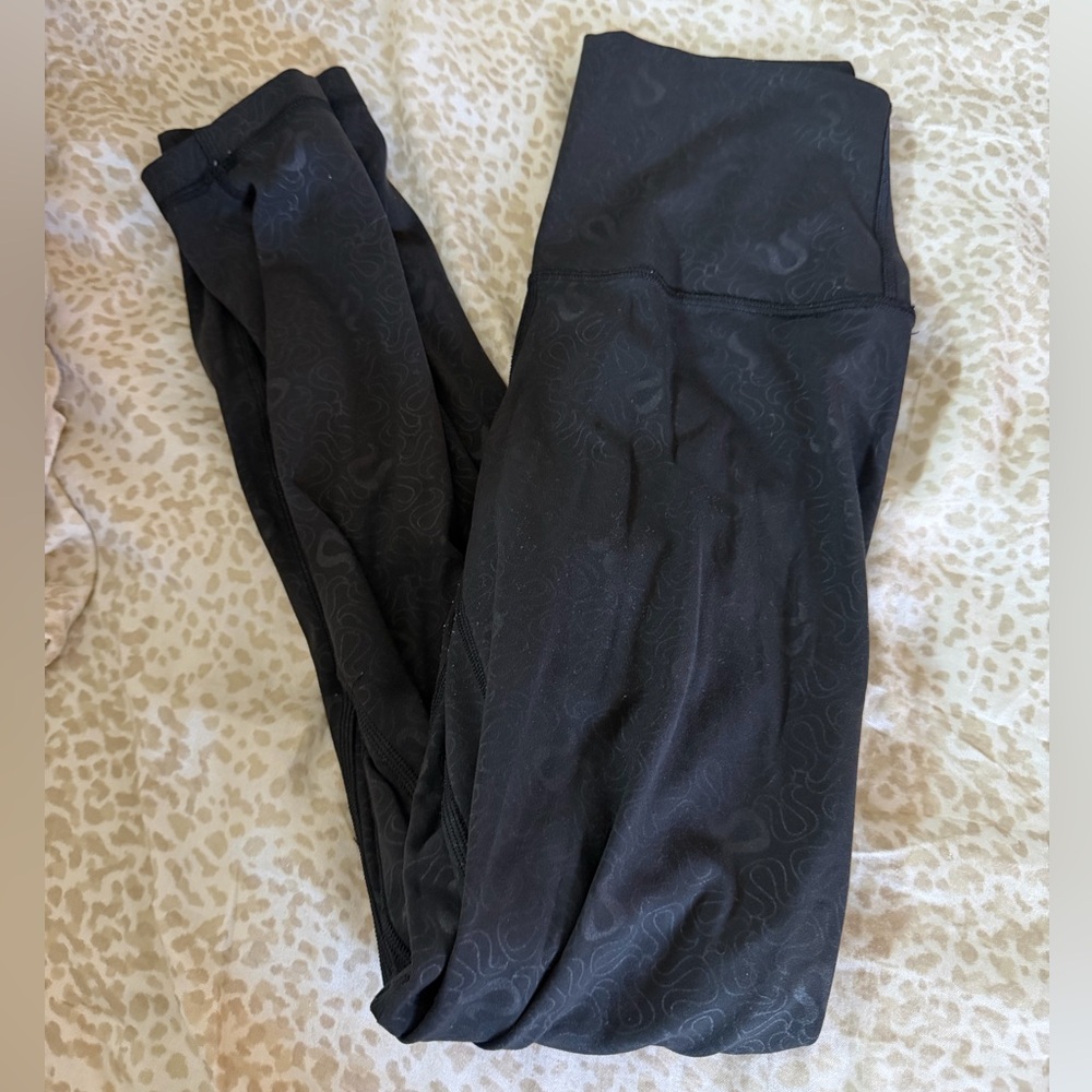 lululemon athletica Black High-Rise Patterned Leggings
